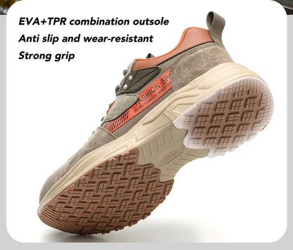 Anti-Puncture Work Shoe For Man  breathable Safety Work Sneakers with iron Toe Indestructible shoes Breathable Work Boots