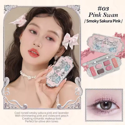 Makeup Set Flower Knows Shell Pearl Bunny Garden Setting Powder Lip Gloss Blush All In One Baking Powder Glitter Highlighter Kit