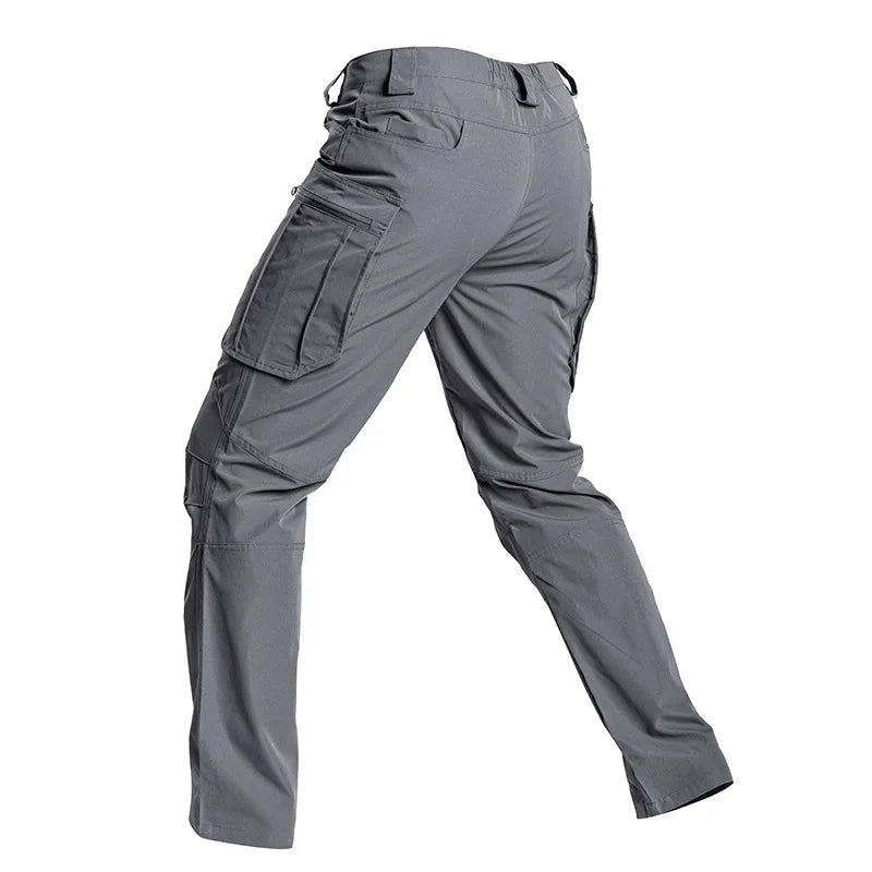 NewMen's Tactical Cargo Pants Waterproof Trousers with Multi Pockets for Outdoor Sports Hiking Hunting Fishing Work Casual Pants