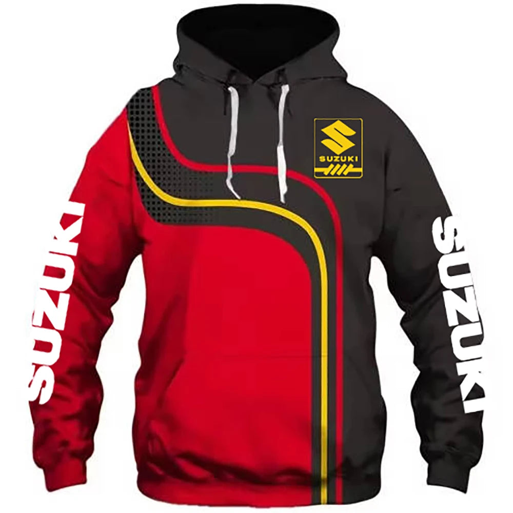Men's hoodie is a casual and fashionable outdoor sports and motorcycle sportswear for autumn and winter