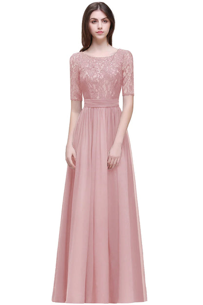 Women Plus Size Lace Chiffon Bridesmaid Dresses Long For Wedding Elegant A Line Evening Party Gown Guest Prom Vestidos De Soiree