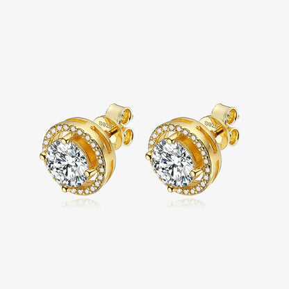 Trendy 1-4CT Full Moissanite Stud Earrings For Women Party Bridal Fine Jewelry S925 Sterling Silver Diamond Earring