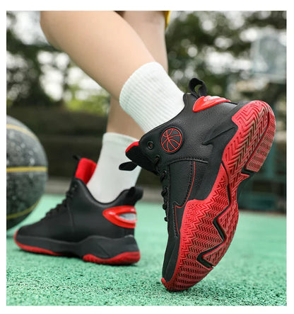 New Children's Casual Sneakers Fashion Black Kids Shoes Basketball Leather Sneakers For Boy Sports Tenis Size 31-40