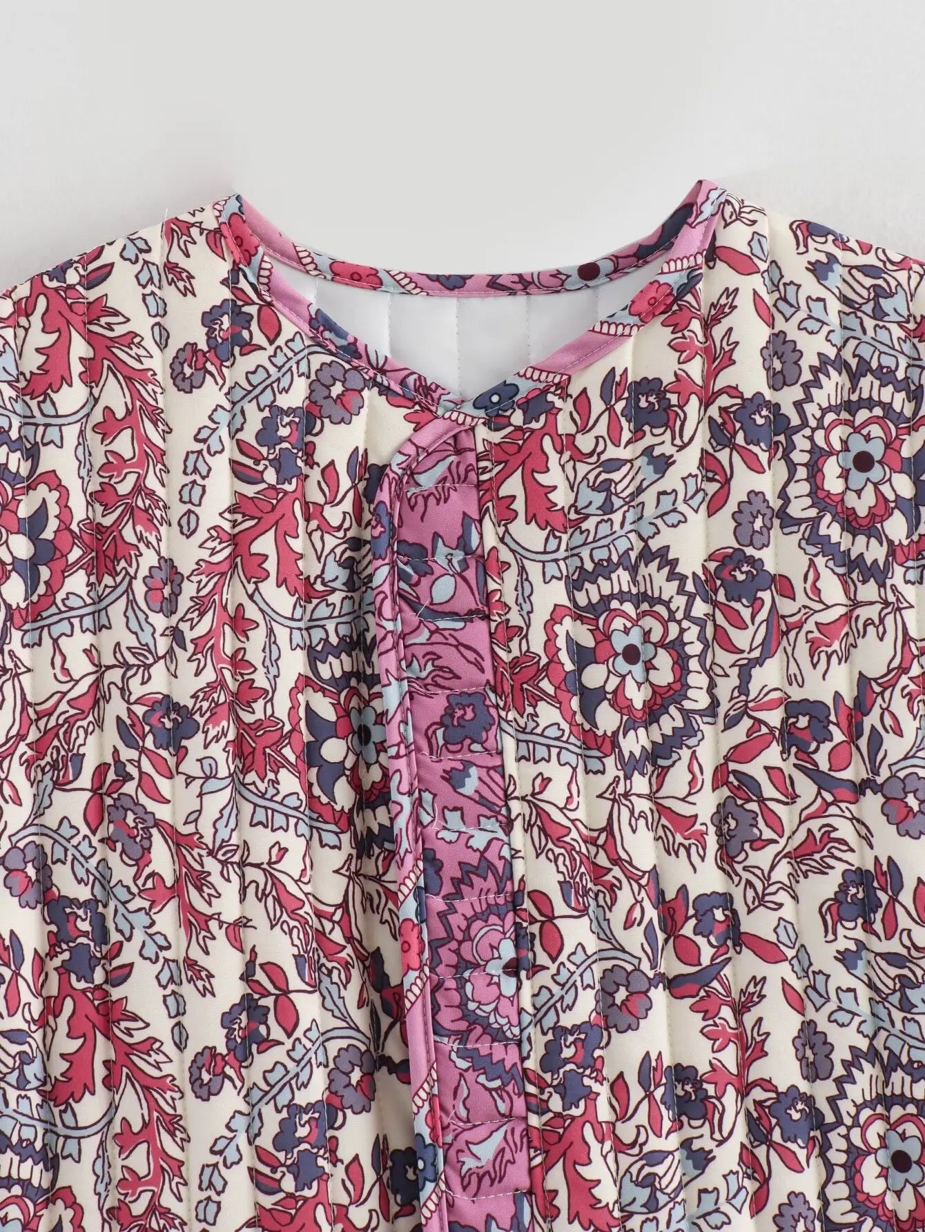 Floral Print Quilted Woman Vest Sleeveless Open Front Loose Female Streetwears retro national style ladies Tops girls Outwear