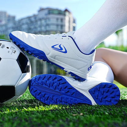 New Unisex Large Size Adult Training Game Sneakers Indoor Outdoor Lawn Youth Student Sport Soccer Shoes 39-45#