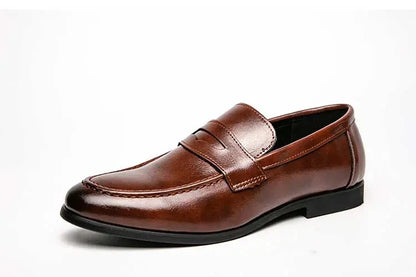 Mens Dress Shoes PU Leather Fashion Men Business Dress Loafers Pointy  Shoes