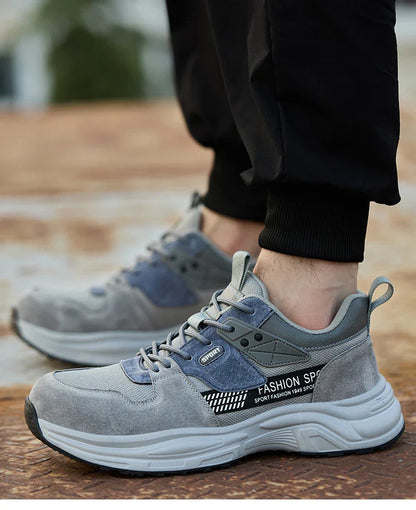 Anti-Puncture Work Shoe For Man  breathable Safety Work Sneakers with iron Toe Indestructible shoes Breathable Work Boots