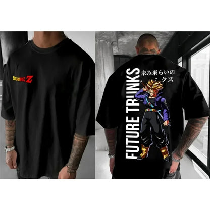 Animation Double-sided Printed T-Shirt Summer New Men's and Women's Casual Harajuku Plus Size Short Sleeve Top