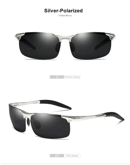 Aluminum Photochromic Sunglasses Men Polarized Day Night Driving Chameleon Glasses Anti-Glare Change Color Sun Glasses UV