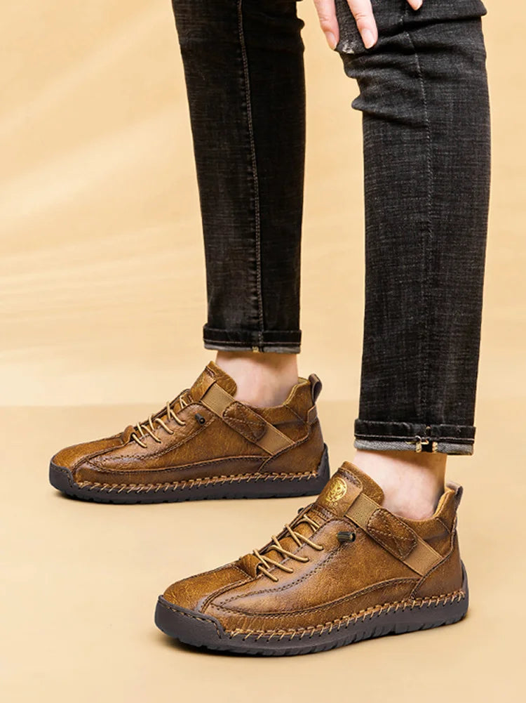 Handmade Men's High-Top Sport Casual Boots Breathable Outdoor Wear with Extended Size Options Classic Ankle Boots