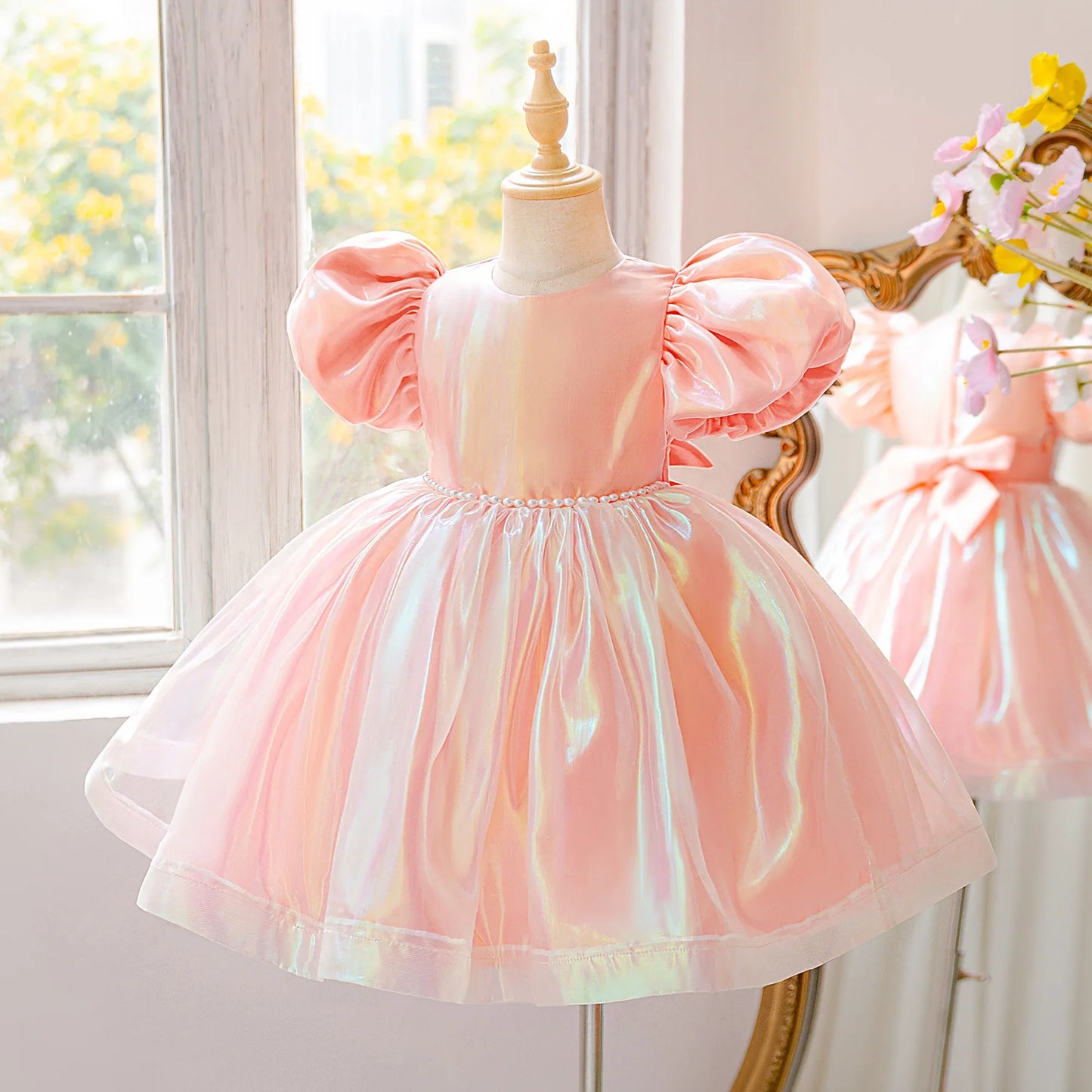 Vestido de Verão para Meninas Madrinhas Roupa Elegante Batizado Casamento Princesa Festa para Menina Gala Laço Aniversário Roupa Infantil