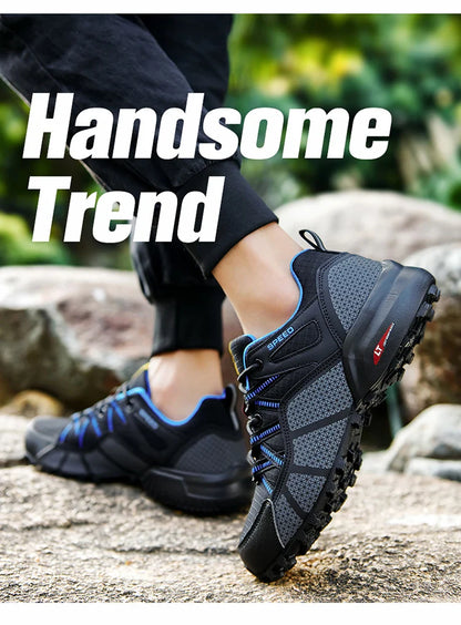 Waterproof Hiking Shoes Men‘s Outdoor Trekking Sneakers Mountain Climbing Camping Trainers Hunting Tactical Boots Bike Shoe Male