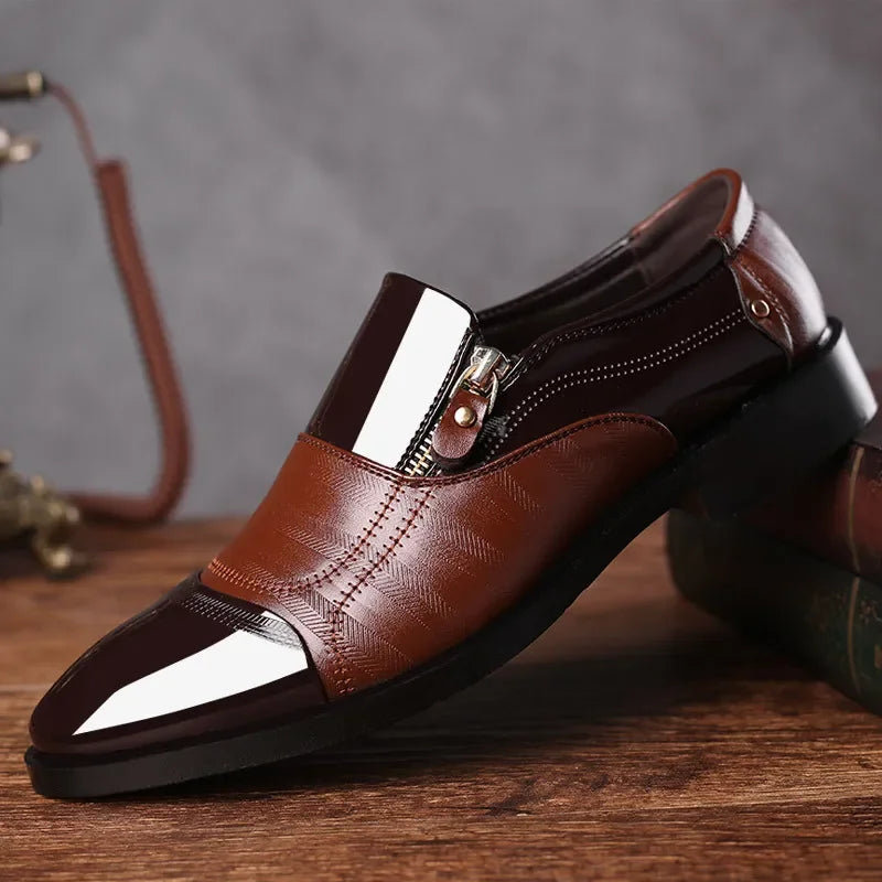Sapatos Formais Pretos Masculinos Italianos Mocassins Vestido de Casamento Sapatos Oxford de Couro Envernizado Masculino
