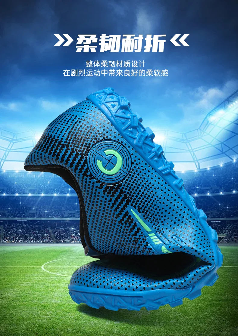 Large Size FG/TF High Quality Mens Soccer Shoes Non-Slip Turf Soccer Cleats for Kids Training Football Boots Chuteira Campo 48