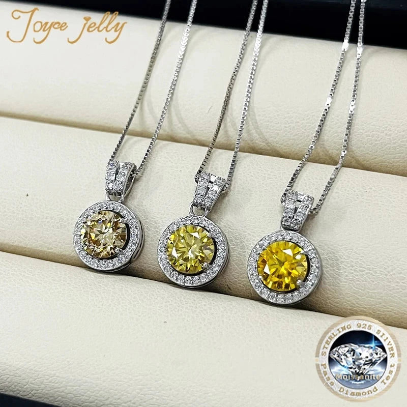 2ct total Moissanite Jewelry Set Sterling Silver 925 Necklace Earrings Fine Jewerly Wedding Set Pass Dismond Tester