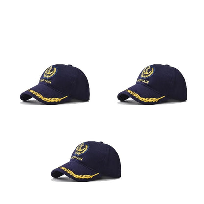 Men Women Baseball Caps Nautical Marine Sailor Navy Captain Hats Adjustable Cotton Hat for Party Performance Costume Cosplay Y2K