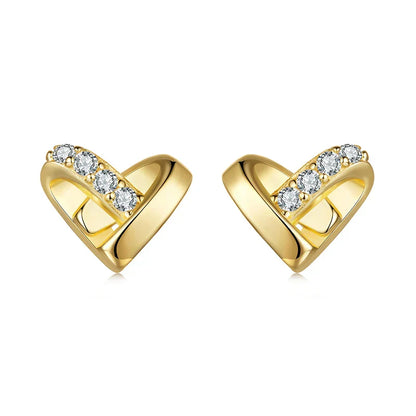 925 Sterling Silver Animals Cute Paws Rainbow Stud Earrings For Women Heart Oval Flower Zircon Crab Ear Studs Jewelry Gift
