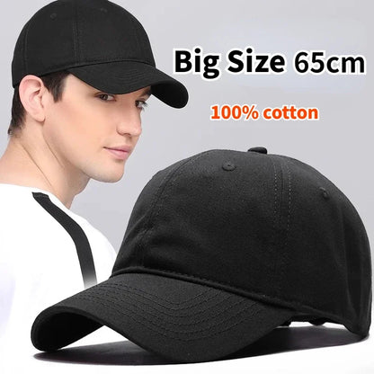 Big Size Cap Men  Large Head Baseball Cap for Man Summer Soft Cotton Dad  Caps 63CM XL