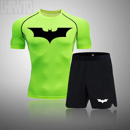 2024 Men's Running Fitness Sportswear Athletic T-Shirt Training Gym Clothes Sports Suits Workout Jogging Rashguard Men's Kit