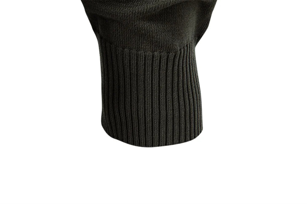 Zip Placket Polo Shirt Men Premium Solid Color Slim Fit Long Sleeve Textured Fabric Business Casual Autumn Winter