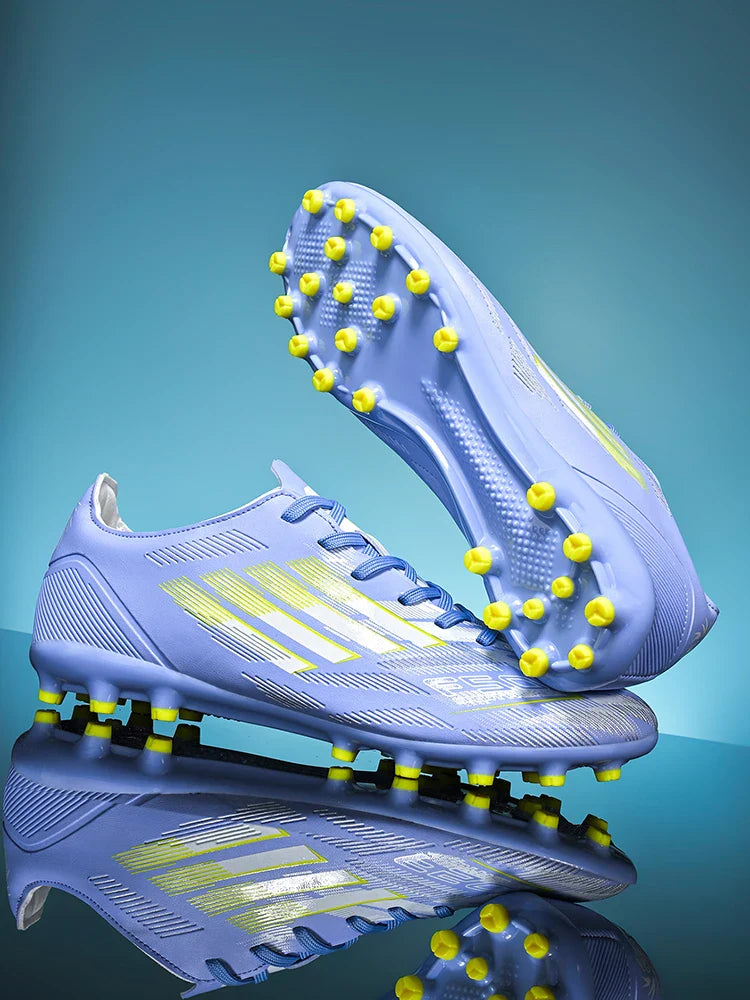 Soccer Cleats for Men Women Breathable Cushioned Insole Anti-Slip Football Shoes for AG/TF Outdoor Sports Boots