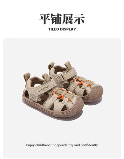 High Quality Children Sandals Summer Kids Beach Shoes Sport Sandals Little Boys Girls Close-toed Sandals Pink, Black, Khaki