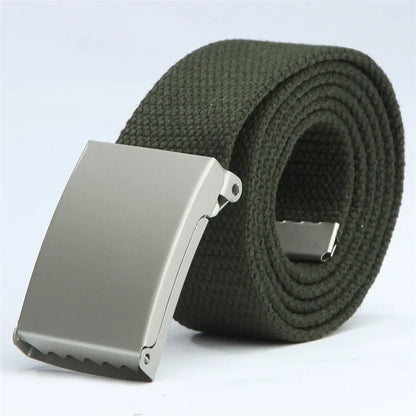 Men's Belt Fashion New Unisex Trousers Belt Women's Belt Canvas Belt Breathable Outdoor Tactical For Jeans Adjustable Waist Belt