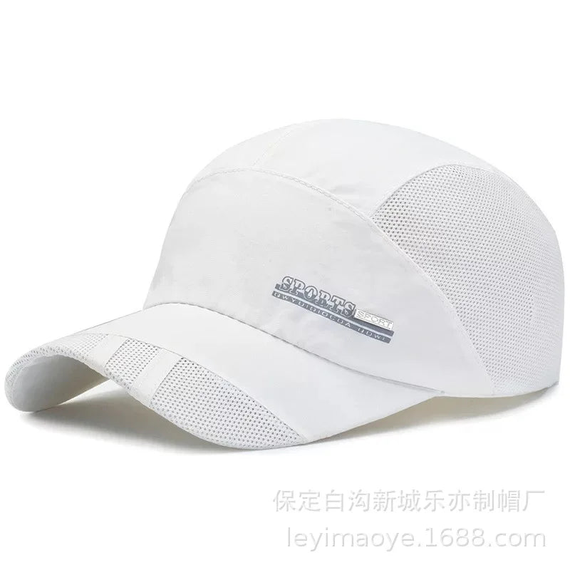 Summer Thin Men's Hat Sweat-absorbing Net Hat Breathable Outdoor Suhade Fishing Hat Sunscreen Baseball Cap Breathable Adjustable