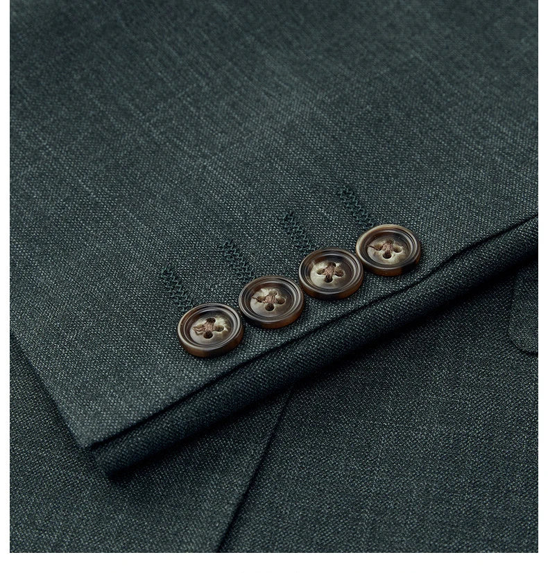 Men's Dark Green Suit Business Casual Wedding Suit Blazer & Pant Set Groom Tuxedo Alternative for Professional Office & Ceremony
