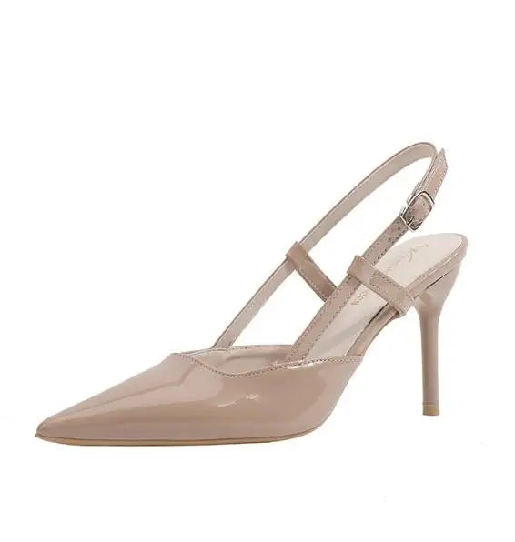 Nova Marca Plus Size 34-42 Mulheres Sandálias de Salto Retrô Roma Sapatos de Salto Alto Feminino Salto Alto INS Couro Fivela Scarpins Mules