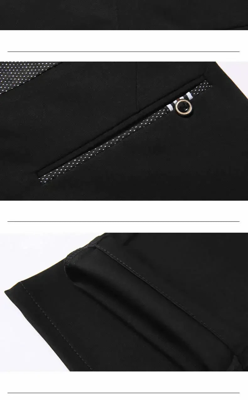 Men‘s Suit Pants Spring and Summer Male Dress Pants Business Office Elastic Wrinkle Resistant Big Size Classic Trousers Male