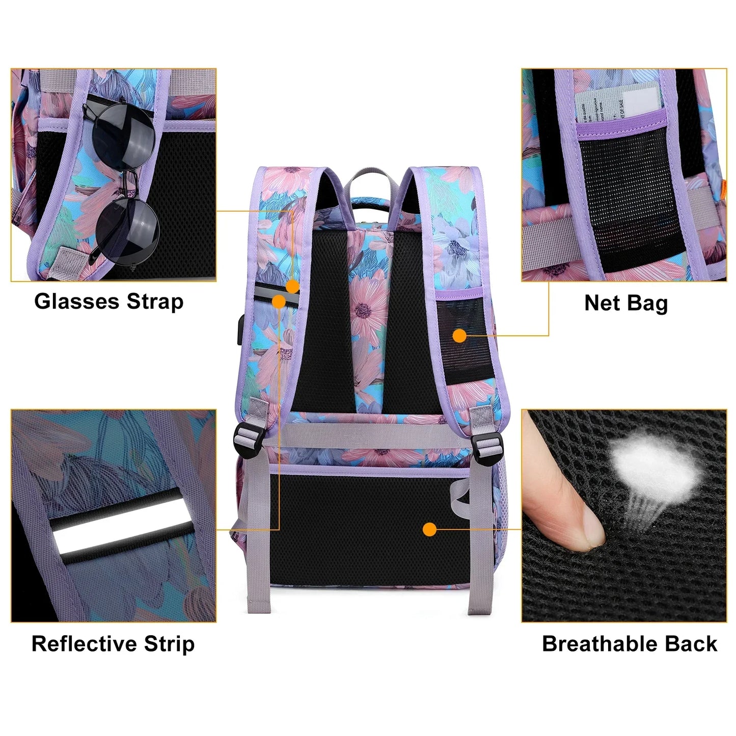 Lunch Backpack Insulated Cooler Picnic Bag Multifunctional Travel Bag Large Capacity Outdoor Picnic Camping Waterproof Backpack