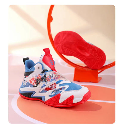Kids Basketball Shoes Tactical Boots Ankle Support Sneakers Breathable Boys Girls Sports Shoes Shock-absorbing Athletic Shoes