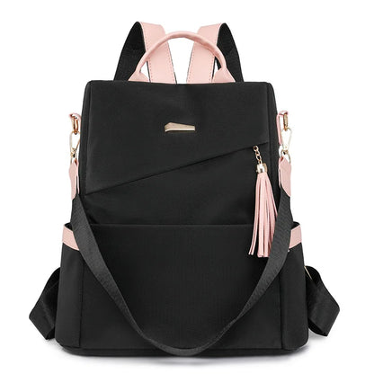 Women's fashion backpack large capacity lightweight Oxford cloth schoolbag leisure travel small backpack women