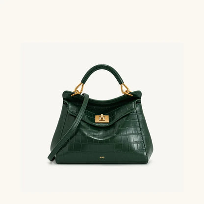 Spring&Autumn buckle bag niche fashion genuine leather shoulder crossbody bag buckle high-end versatile Women handbag
