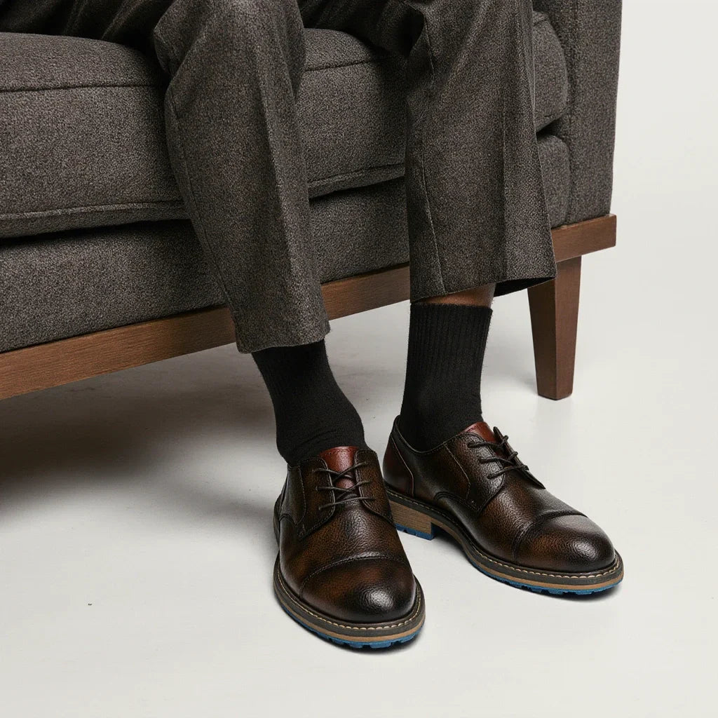 Retro Men Derby Shoes Men Casual shoes Fashion Men Leather Shoes