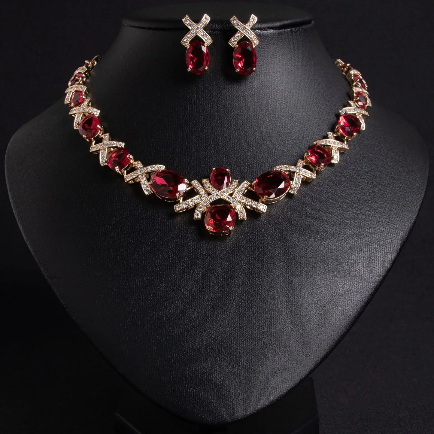 Pop Hot Stereo Jewelry Oil Painting Necklace Earrings Premium Multi-Color 2-Piece Wedding Travel Women's Holiday Gift M-1000