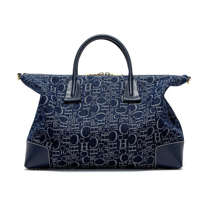 Women's Travel Bag 2025 New Cowboy Splicing Design Tote Bag Women's Large Capacity Crossbody Bag
