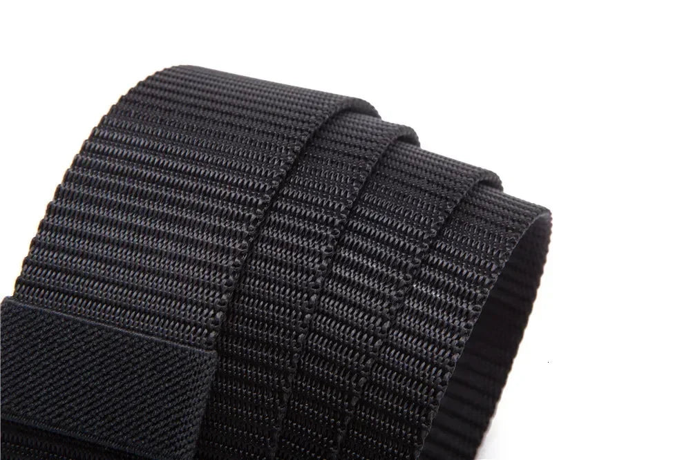 2PCS Automatic Buckle Nylon Belt Outdoor Hunting Multifunctional Tactical Canvas Belt High Quality Men Belt