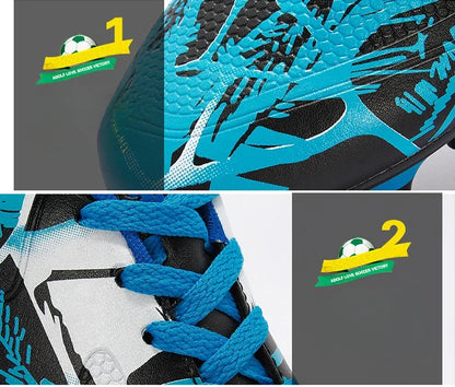 Children Soccer Shoes Sports Society Field Boy Football Shoes Futsal Fast Indoor Sneaker Original Ankle Cleats Football Boots