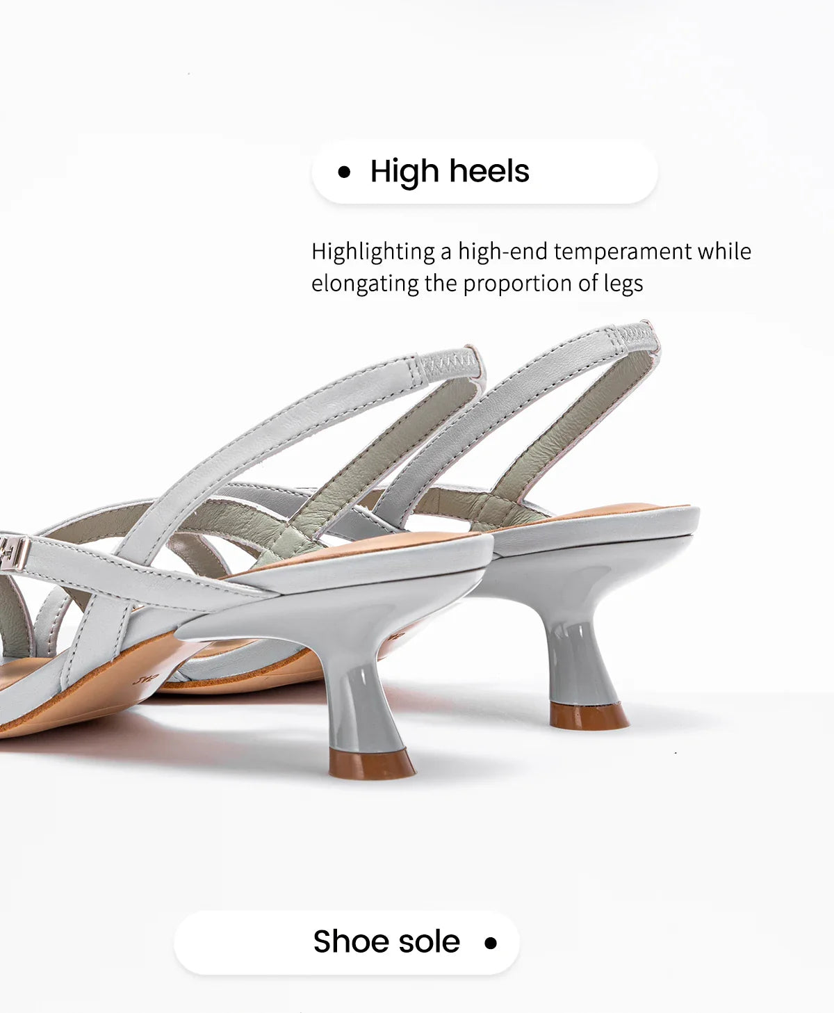 Heels Women's New Comfortable Sheepskin Leather Low Heel Sandals Wedding Banquet Women's Shoes