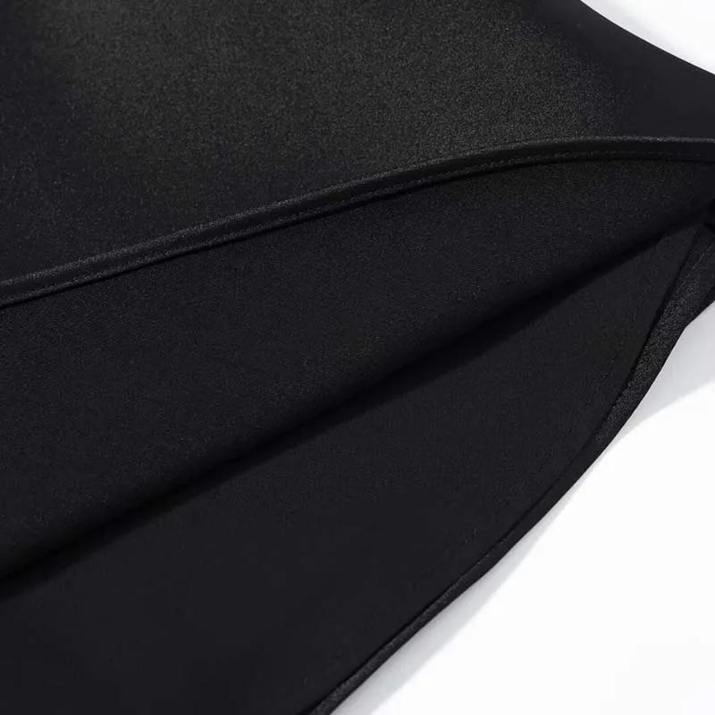 Black Satin Lace V-Neck Camisole Top for Women Cropped Y2k Harajuku Fashion Elegant Sleeveless Shirt Blouse Female