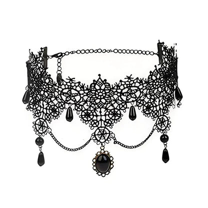 Punk Black Sexy Lace Chokers Necklace For Women Fashion Retro Clavicle Chain Halloween Collar Choker Steampunk Gifts