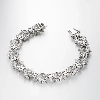 Luxury Sunflower 2.8-5.8cttw Full D Color Moissanite Drop Earrings for Women S925 GRA Certified Diamond Tassel Earring Gift