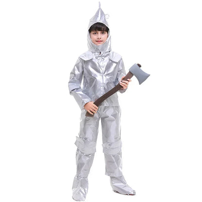 Halloween Cosplay Tin Man Costume Parent-children Clothing Adult Male Iron Man Costume Wizard of Oz Performance Stage Costumes