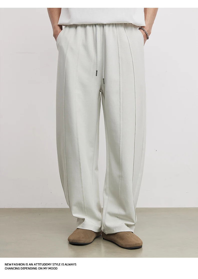 Calças de Moletom Masculinas American Casual Fashion Primavera e Outono 2026 Novas Calças Esportivas Soltas de Camada de Ar Scimitar