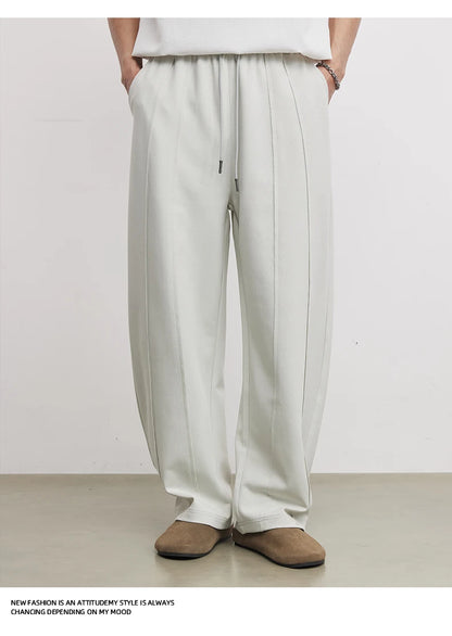 Calças de Moletom Masculinas American Casual Fashion Primavera e Outono 2026 Novas Calças Esportivas Soltas de Camada de Ar Scimitar