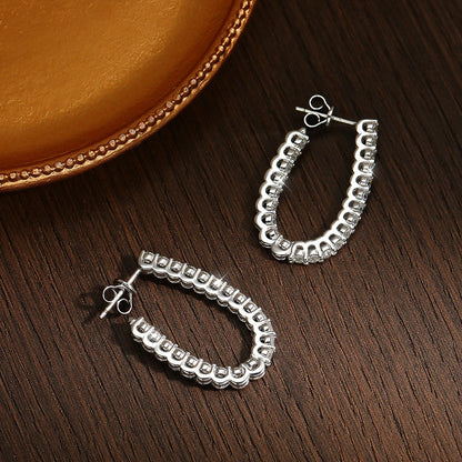 All Moissanite Earrings for Women Wedding Party Luxury Earring Jewelry s925 Sterling Sliver Plated 18k Gold Ear Stud