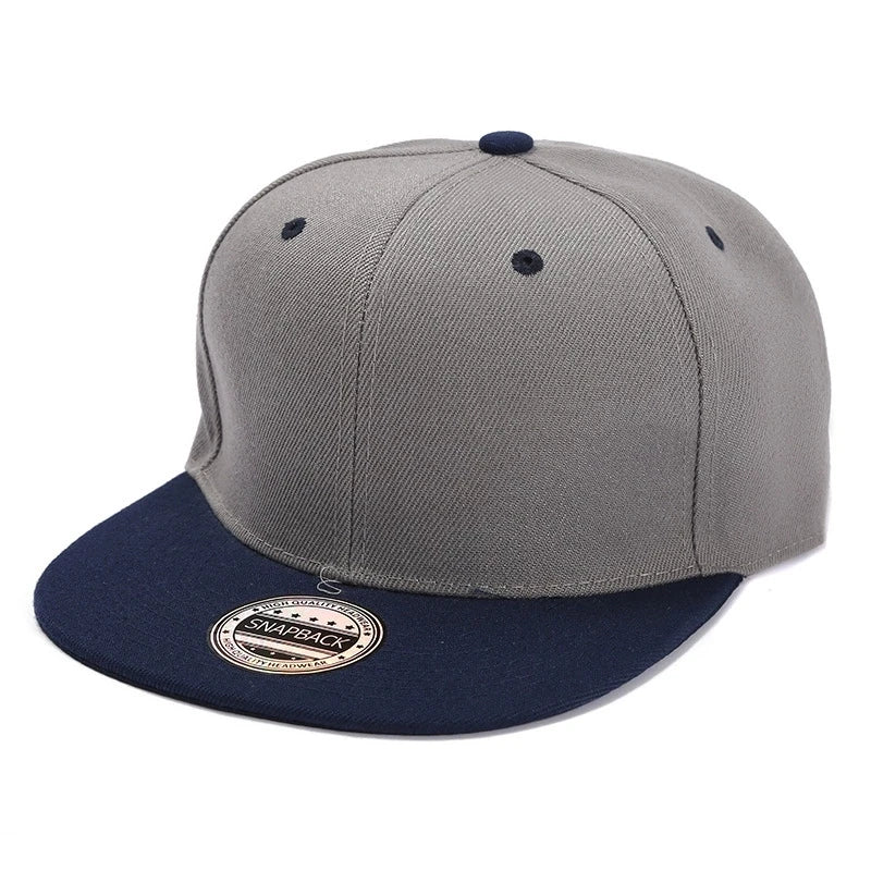 Color-Blocked Flat-Brim Baseball Cap Versatile  Sunshade and Sun Protection Hat Outdoor Fashion Unisex Street Hip-Hop Hat