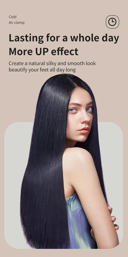 Professional 2-in-1 Hair Styler Curling Wand Straightener Negative lon Ceramic Plates Adjustable Temperature Salon Home